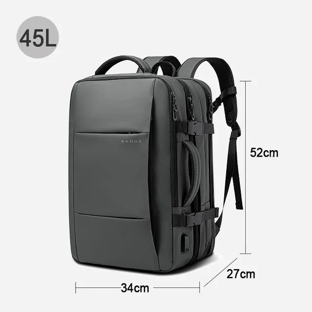 Big Big Bag #0015 - BANGE Expandable Waterproof Backpack – 17.3" Laptop Travel & Work Bag for Men
