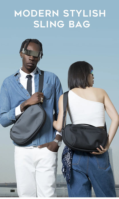 BANGE Men's Waterproof Crossbody Bag Oxford Large Capacity Multifunction Anti-theft Sling Shoulder Messenger Chest Bag Pack