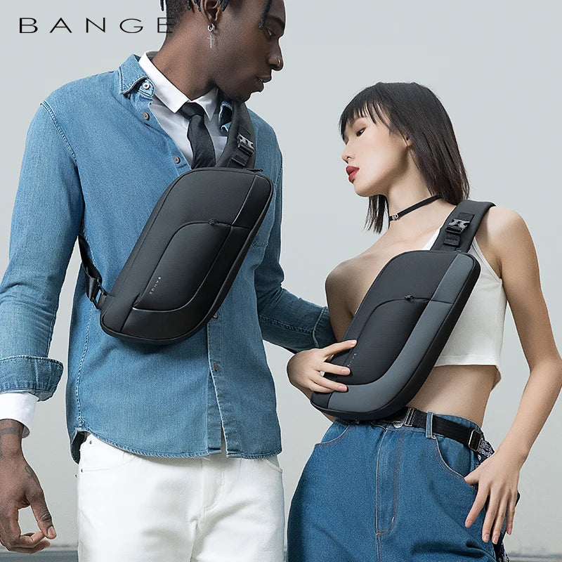 Big Big Bag #0031 - BANGE Waterproof Chest Bag – Korean Style Sling Pack for Men, Anti-Stain & Multifunction