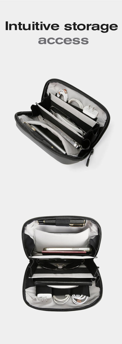 BANGE Travel Electronics Organizer Portable Cord Case Tech Storage Bag Extra Large 3 Layers Universal Carry Cable Bag for Phone