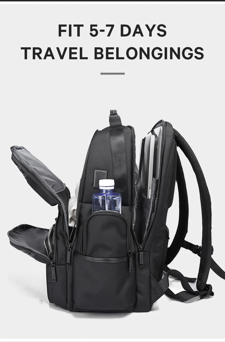 BANGE Anti Theft Laptop Backpack 15.6" Anti-wrinkle Waterproof USB Recharging Oxford Backpack Men Fashion Travel Bag Backpacks