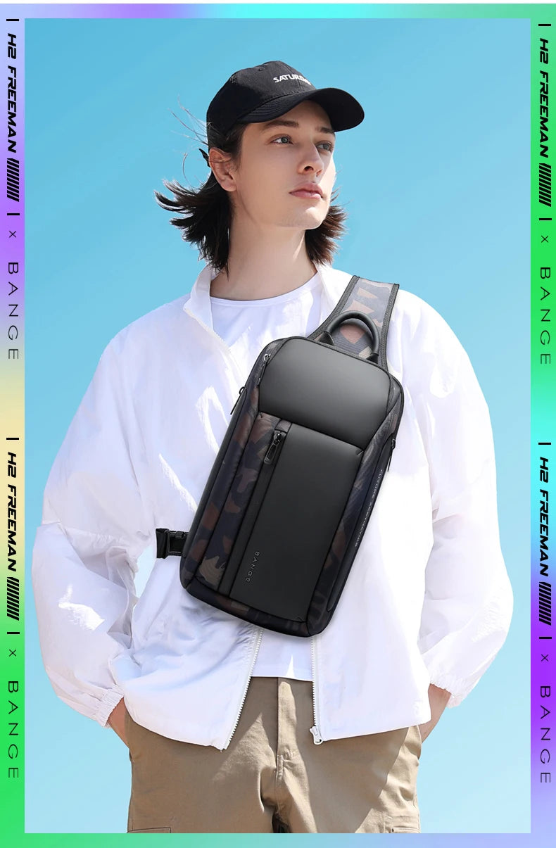 Bange New Oxford Fashion Waterproof Chest Bag Crossbody Bag Men's Models Men's Chest Bag Leisure Shoulder Satchel Large Capacity