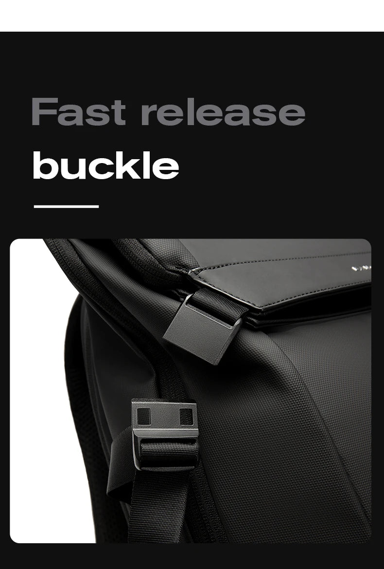 BANGE 15.6-inch laptop Men's business backpack waterproof multi compartment travel bag Black backpack suitable for men and women