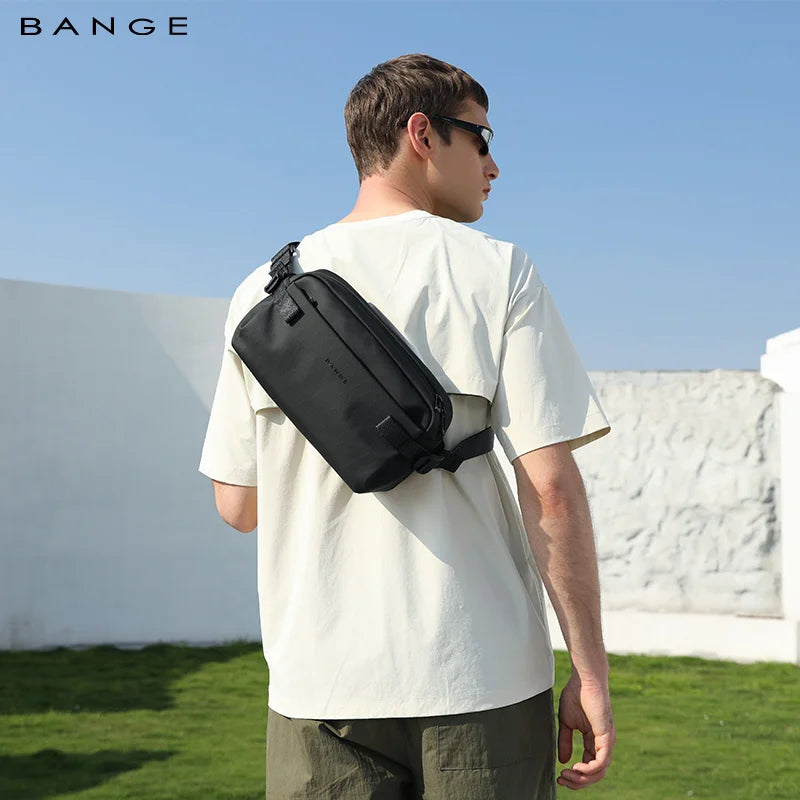 BANGE Daily Use Crossbody Bag Minimalist Chest Shoulder Pack for Men and Women Sling Bag Waterproof Lightweight Pack For Travel
