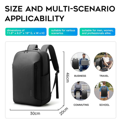 BANGE New Casual Multi-Pockets Big Capacity Daily 15.6inch Laptop Light Waterproof For Business Trip Roomy Men Backpack with YKK