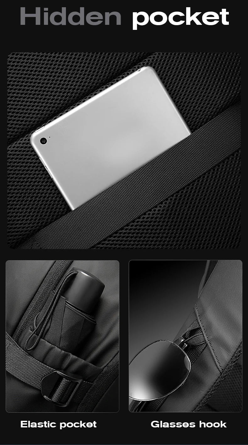 BANGE New Multifunctional USB Recharging Travel Backpack Men Business Waterproof School Bag Large Capacity 15.6 Laptop Backpacks