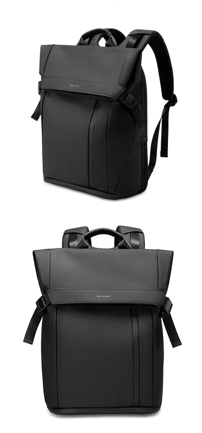 Bange Men Fashion Backpack 15.6 inch Multifunctional Waterproof Backpack Daily Travel Bag Casual School Rucksack with Buckle