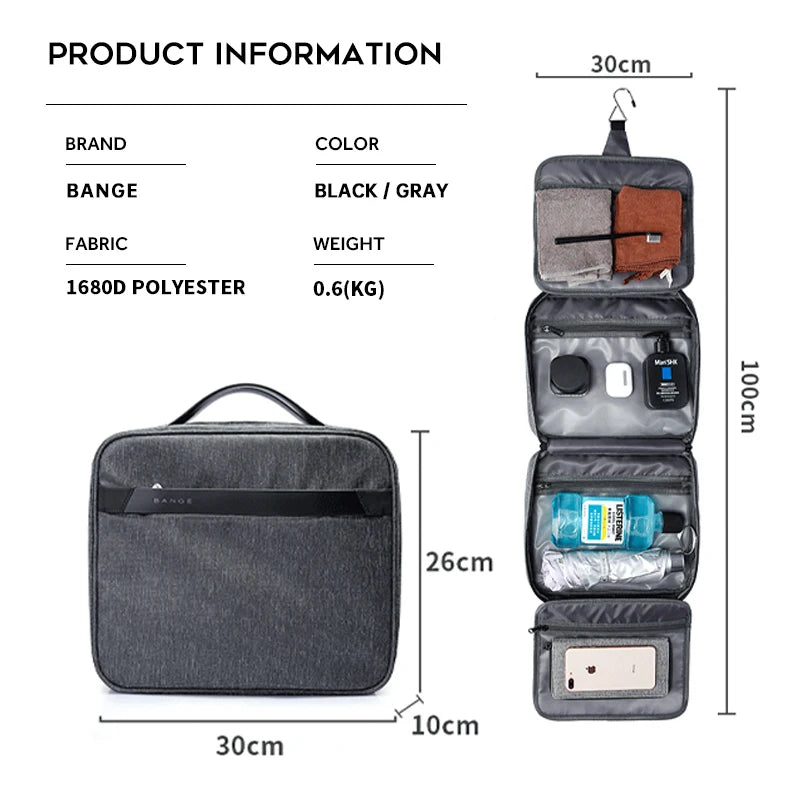 Big Big Bag #0016 -BANGE Waterproof Makeup Bag – Oxford Travel Cosmetic Organizer for Women