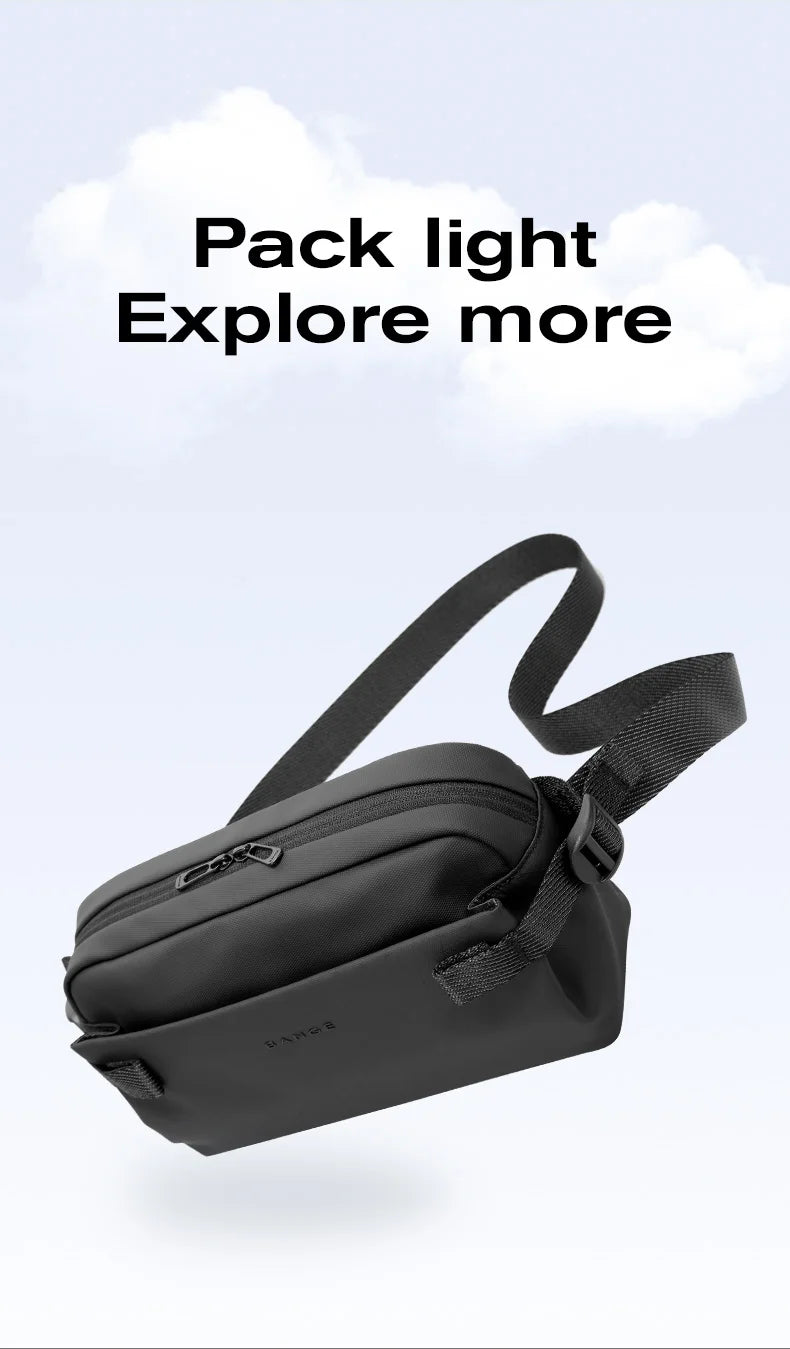 BANGE Daily Use Crossbody Bag Minimalist Chest Shoulder Pack for Men and Women Sling Bag Waterproof Lightweight Pack For Travel