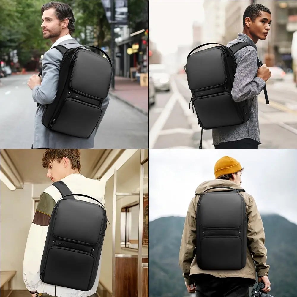 BANGE Men Anti Theft Waterproof Laptop Backpack 15.6 Inch Daily Work Business Backpacks Thin School Back Pack Mochila
