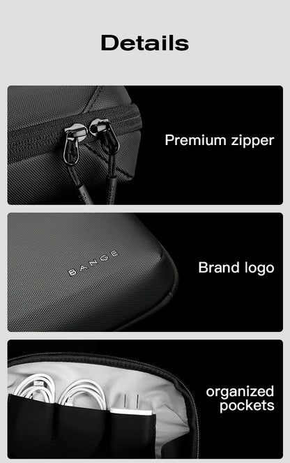 BANGE Multi-Layers Tech Pouch Oxford Warerproof Organizer Case Portable Data Cable Storage Bag Gadget Bag for Travel USB Charger
