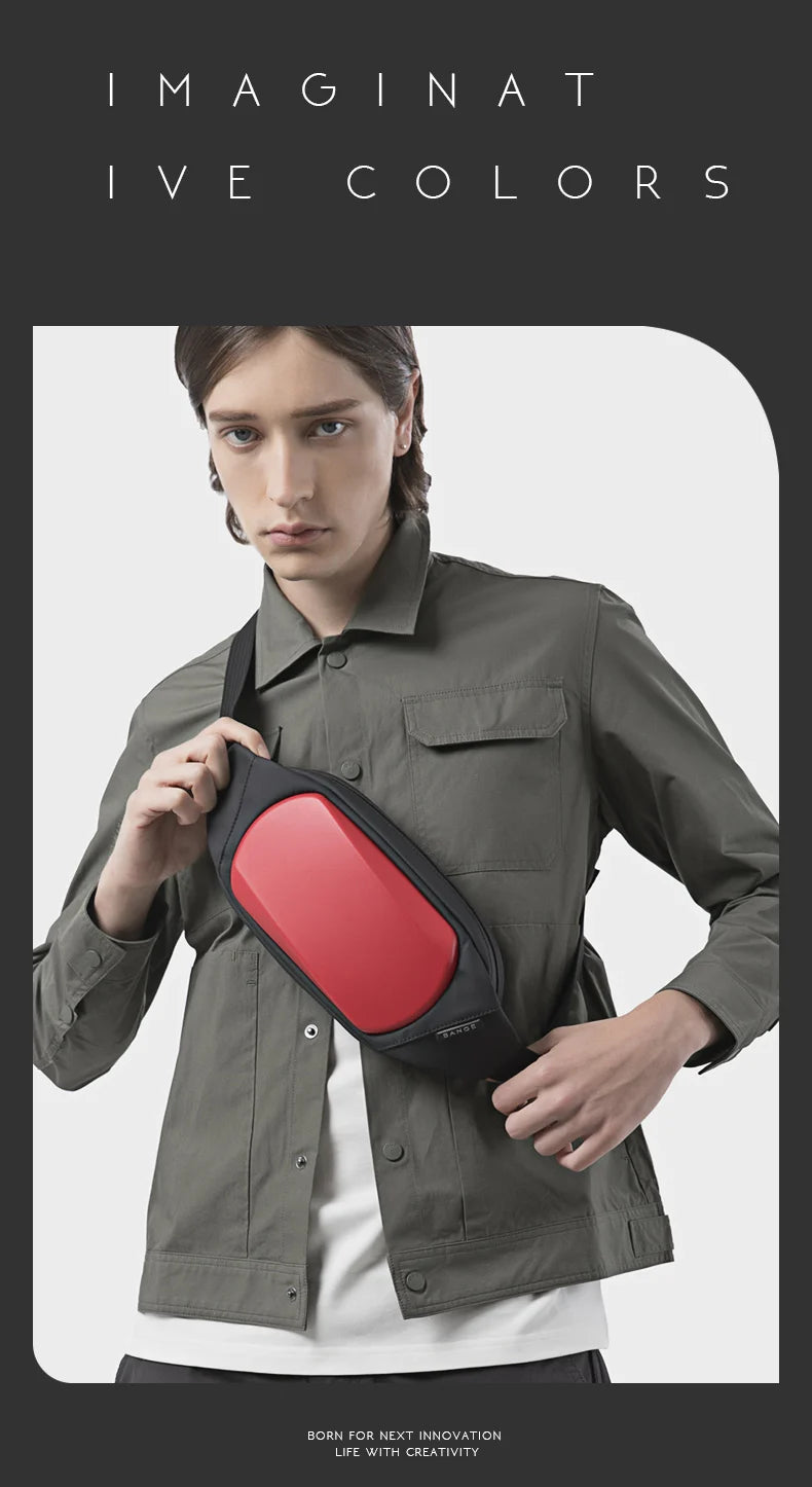 BANGE Chest Bag New Multifunction Crossbody Shoulder Messenger Bags Lightweight Anti-Theft Anti-stain Waterproof Short Trip Pack