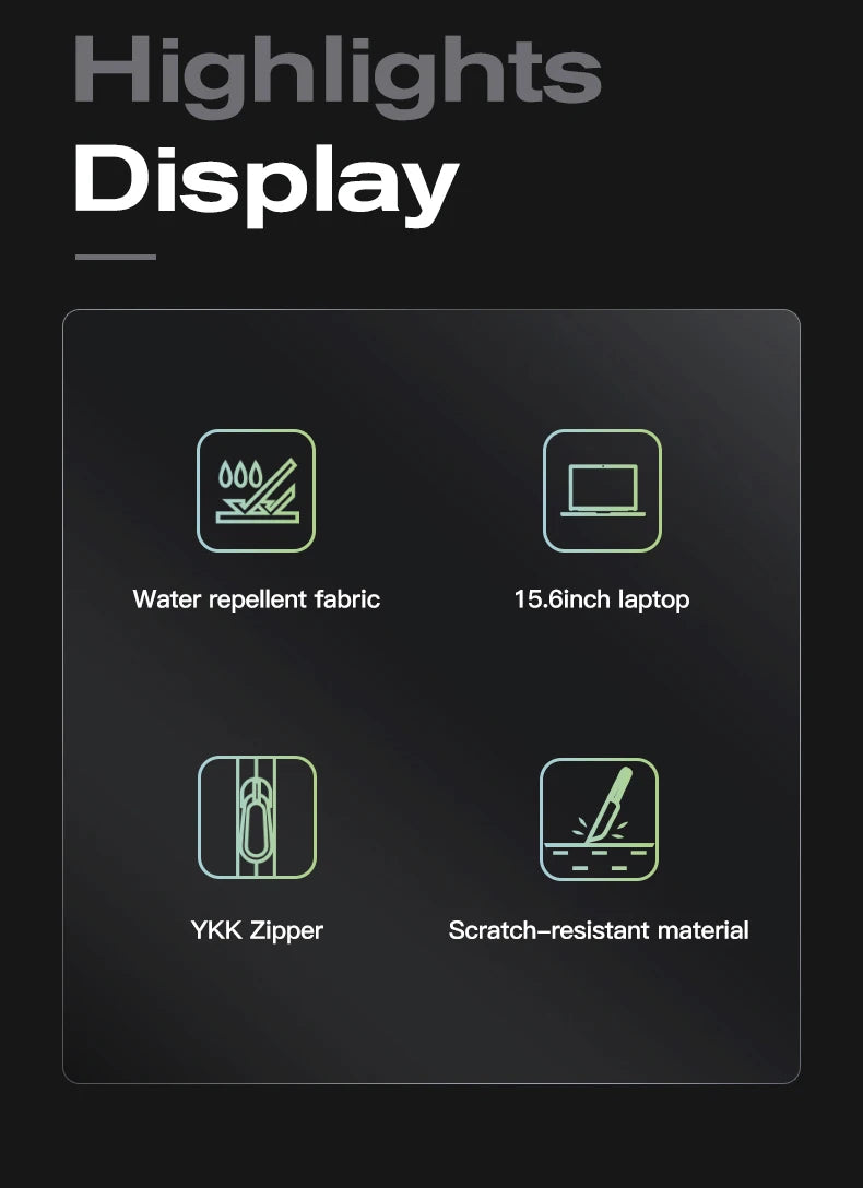 BANGE 15.6-inch laptop Men's business backpack waterproof multi compartment travel bag Black backpack suitable for men and women