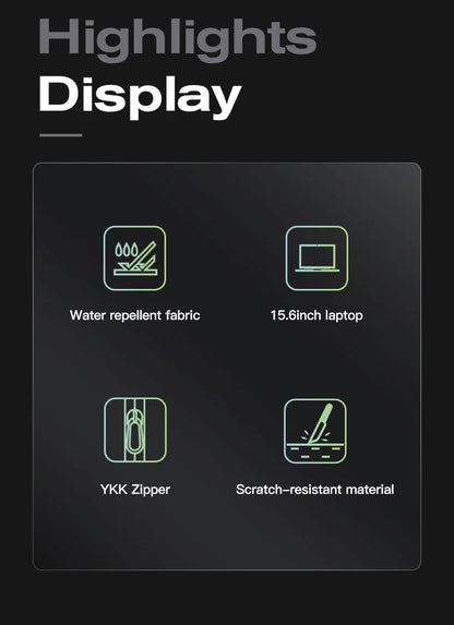 BANGE 15.6-inch laptop Men's business backpack waterproof multi compartment travel bag Black backpack suitable for men and women