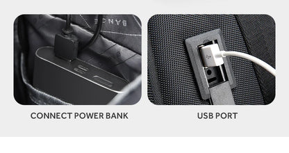 Big Big Bag #0001 - BANGE Hard Shell Sling Bag – Waterproof Crossbody Chest Pack with USB 3.0 Charging