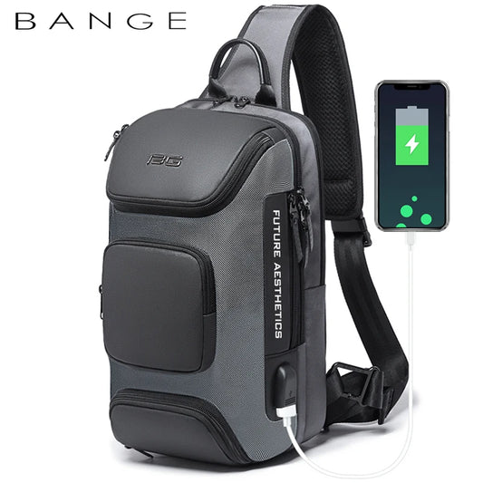 Big Big Bag #0040 - BANGE Anti-Theft Crossbody Bag – Waterproof Shoulder & Chest Pack for Men