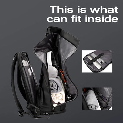 BANGE 15.6-inch laptop Men's business backpack waterproof multi compartment travel bag Black backpack suitable for men and women