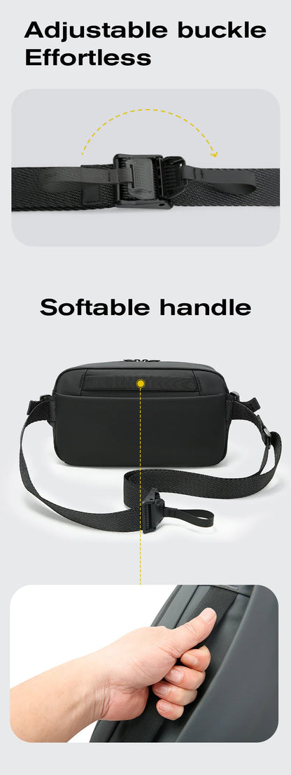 BANGE Daily Use Crossbody Bag Minimalist Chest Shoulder Pack for Men and Women Sling Bag Waterproof Lightweight Pack For Travel