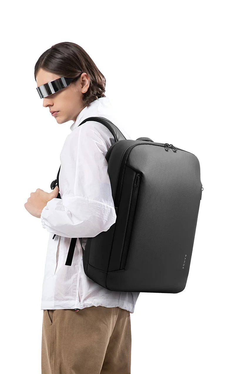 BANGE New Casual Multi-Pockets Big Capacity Daily 15.6inch Laptop Light Waterproof For Business Trip Roomy Men Backpack with YKK