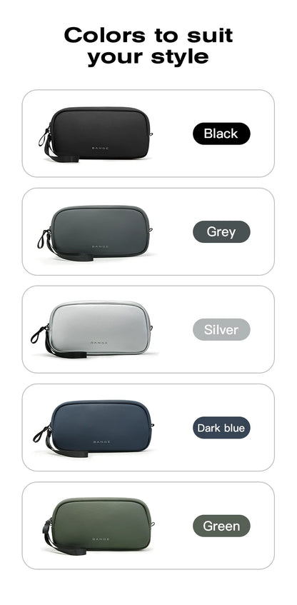 BANGE New Unisex Polyester Light Waterproof Digital USB Cable Storage Hand Bag, Electronics Travel Bag Organizer for Cable Case