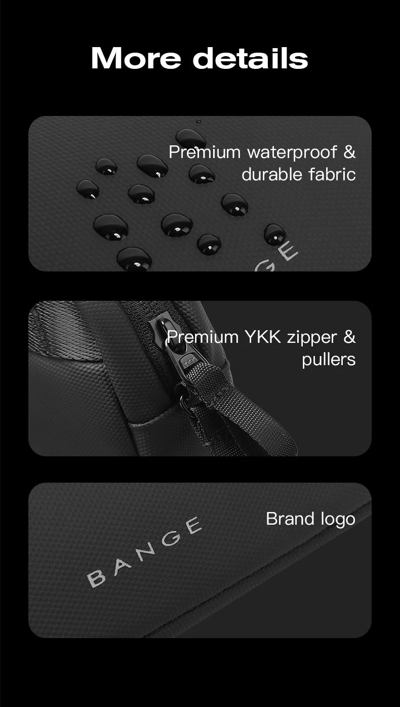 BANGE New Unisex Polyester Light Waterproof Digital USB Cable Storage Hand Bag, Electronics Travel Bag Organizer for Cable Case