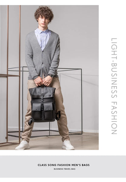 Bange Casual Men Anti Theft Backpack 15.6 inch Multifunctional Waterproof Backpacks Daily Travel Bag School Rucksack With Belt