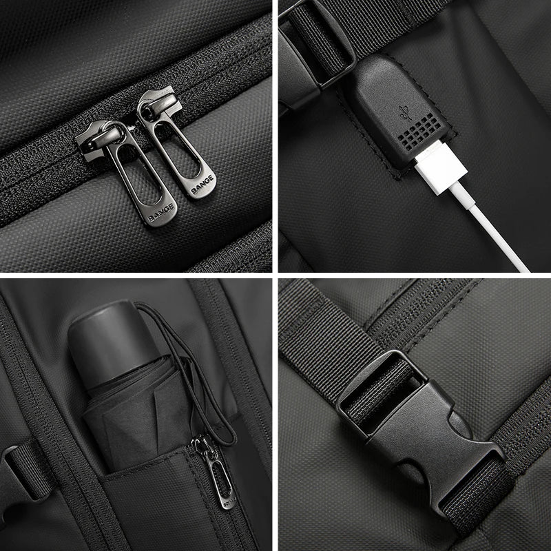 Big Big Bag #0035 - BANGE Large Capacity Laptop Backpack – 15.6" Waterproof Oxford with USB