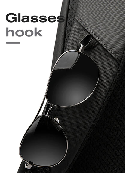 Bange Men Fashion Backpack 15.6 inch Multifunctional Waterproof Backpack Daily Travel Bag Casual School Rucksack with Buckle