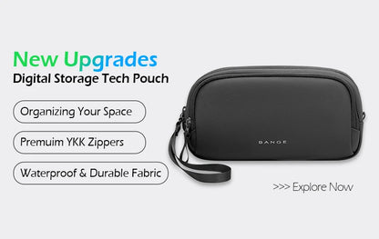 BANGE Travel Waterproof Backpack with USB Charging Port Fit 15.6 Inch Laptop Backpacks for Men and Women, Teenager School Bags