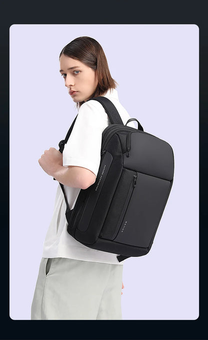 2024 New Fashion Men Business Backpack 15.6 in Laptop Backpack Work Man Bag Unisex Black Travel Male Backpack Mochila Waterproof