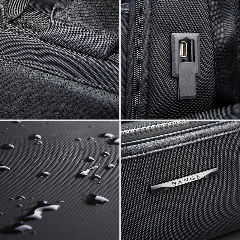Big Big Bag #0030 - BANGE Anti-Theft Laptop Backpack – 15.6" Waterproof Travel & Business Bag with USB Charging Port