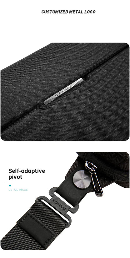 Big Big Bag #0029 - BANGE Waterproof Sling Bag – Multifunction Shoulder & Chest Pack for Men (Fits 7–9" iPad)