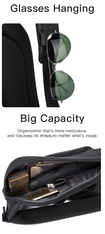 Big Big Bag #0031 - BANGE Waterproof Chest Bag – Korean Style Sling Pack for Men, Anti-Stain & Multifunction
