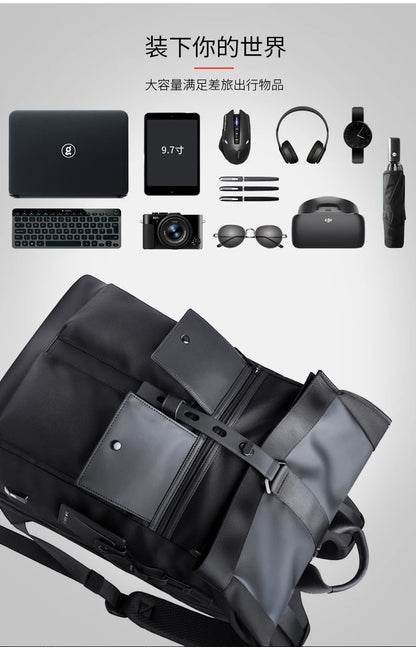 Bange Casual Men Anti Theft Backpack 15.6 inch Multifunctional Waterproof Backpacks Daily Travel Bag School Rucksack With Belt