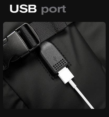 BANGE New Multifunctional USB Recharging Travel Backpack Men Business Waterproof School Bag Large Capacity 15.6 Laptop Backpacks