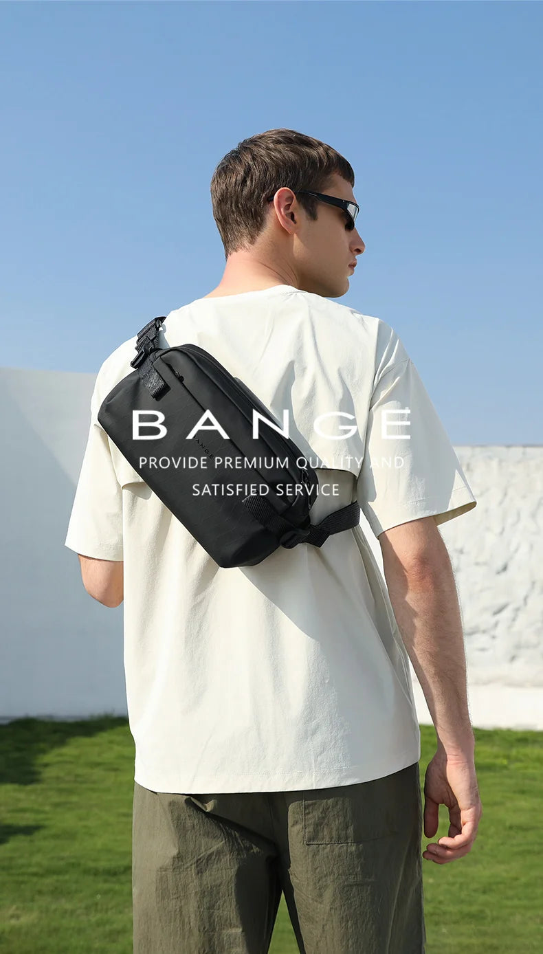 BANGE Daily Use Crossbody Bag Minimalist Chest Shoulder Pack for Men and Women Sling Bag Waterproof Lightweight Pack For Travel