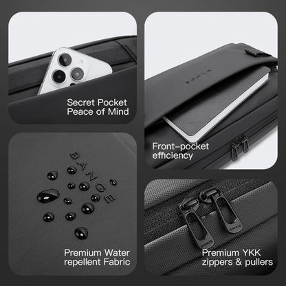 BANGE Daily Use Crossbody Bag Minimalist Chest Shoulder Pack for Men and Women Sling Bag Waterproof Lightweight Pack For Travel