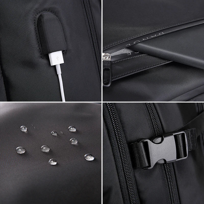 Big Big Bag #0018 - BANGE Men's 15.6" USB Waterproof Laptop Backpack – Travel, Work & School Bag
