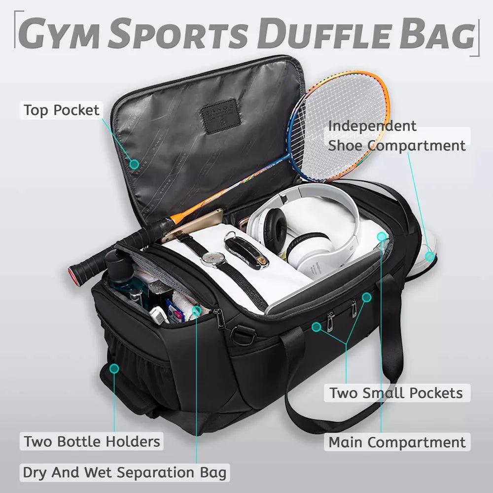 Big Big Bag #0017 - BANGE Men’s Gym Bag – Waterproof Sports Duffel with Dry/Wet Separation