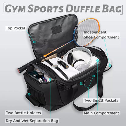 Big Big Bag #0017 - BANGE Men’s Gym Bag – Waterproof Sports Duffel with Dry/Wet Separation