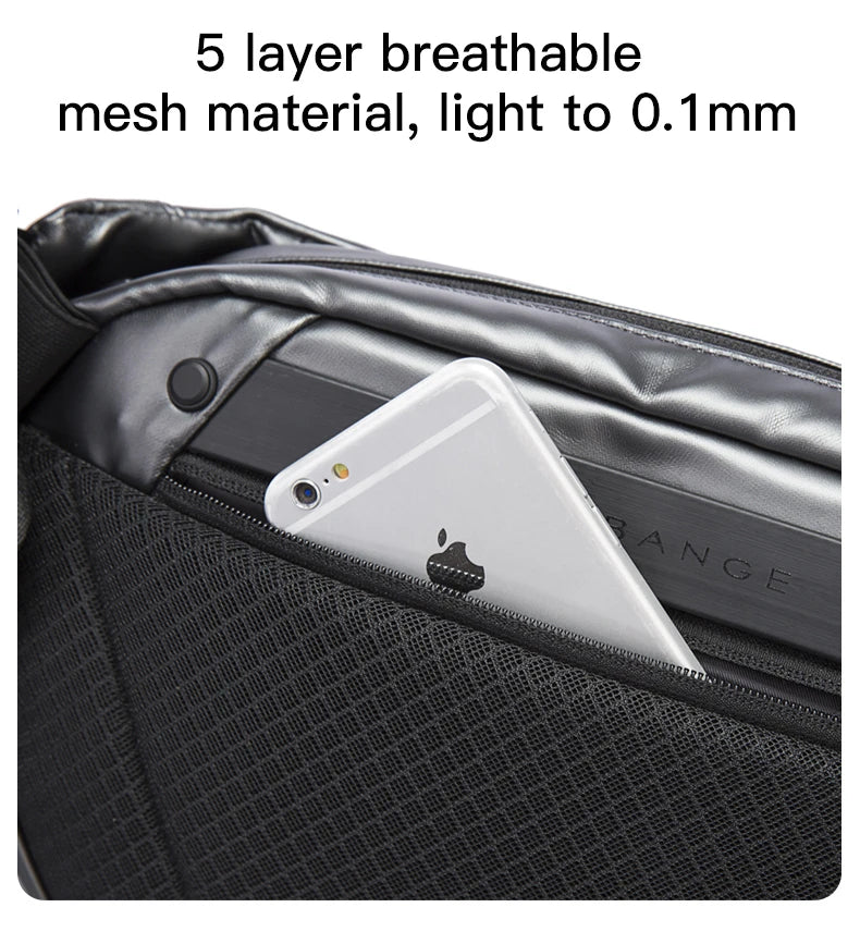 BANGE Chest Bag New Design 9.7 inch iPadShoulder Messenger Bags Waterproof Anti-stain Anti-theft Big Capacity Short Trip Pack