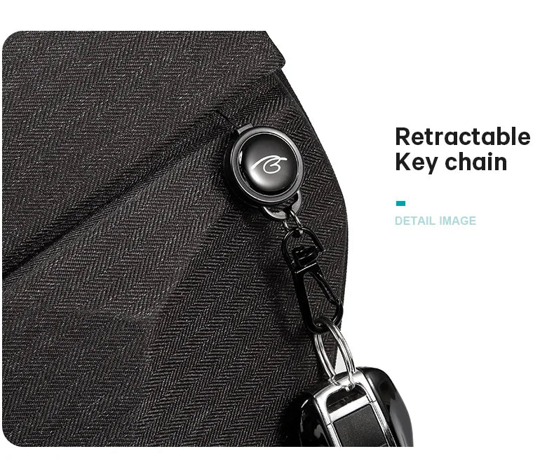 Big Big Bag #0029 - BANGE Waterproof Sling Bag – Multifunction Shoulder & Chest Pack for Men (Fits 7–9" iPad)