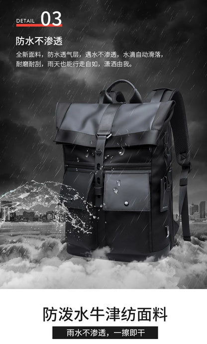 Bange Casual Men Anti Theft Backpack 15.6 inch Multifunctional Waterproof Backpacks Daily Travel Bag School Rucksack With Belt