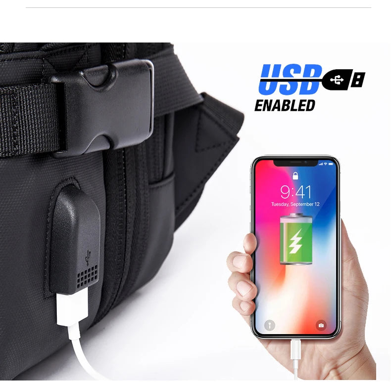 Big Big Bag #0015 - BANGE Expandable Waterproof Backpack – 17.3" Laptop Travel & Work Bag for Men