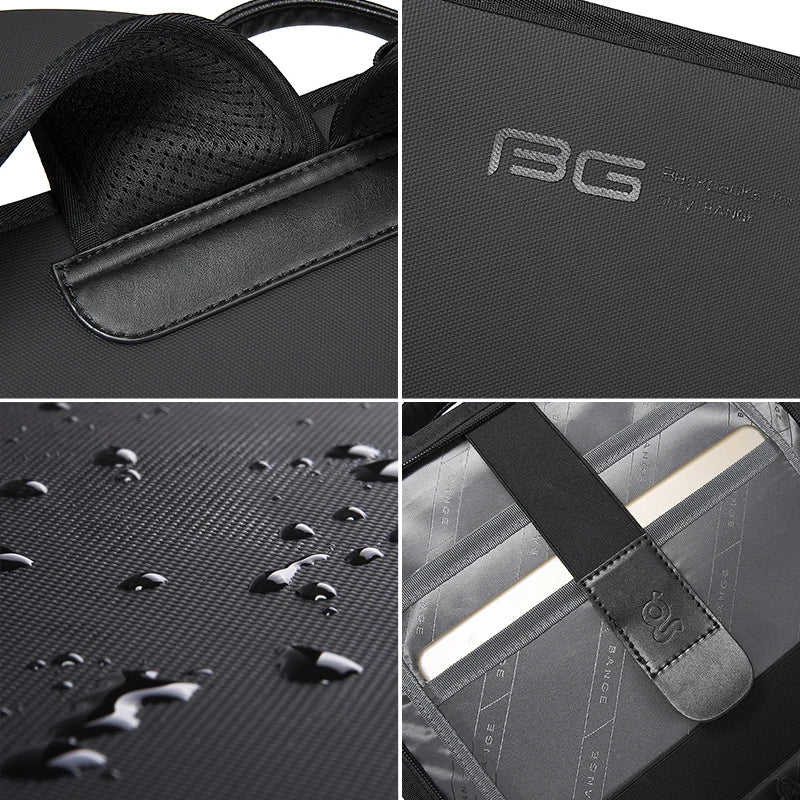 BANGE New Design Men Backpack Waterproof Fits for 14.1 inch Laptop Bag Teenager Travel Bag School Bag City Business Backpack Man