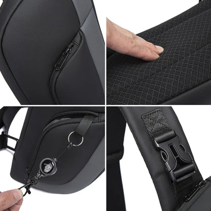 Big Big Bag #0031 - BANGE Waterproof Chest Bag – Korean Style Sling Pack for Men, Anti-Stain & Multifunction