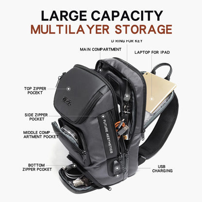 Big Big Bag #0040 - BANGE Anti-Theft Crossbody Bag – Waterproof Shoulder & Chest Pack for Men