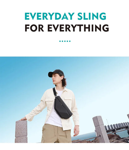 Big Big Bag #0029 - BANGE Waterproof Sling Bag – Multifunction Shoulder & Chest Pack for Men (Fits 7–9" iPad)