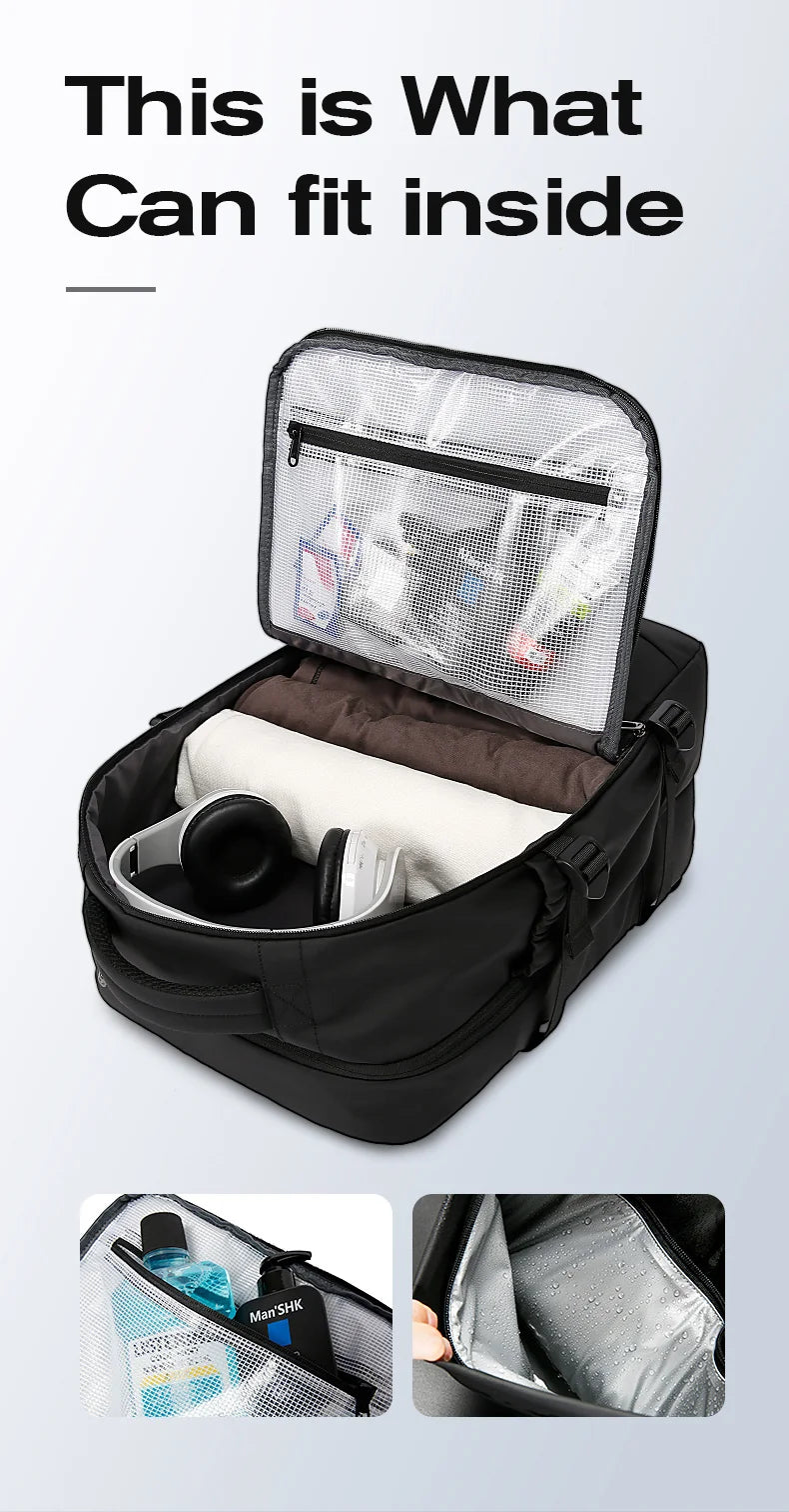 BANGE New Multifunctional USB Recharging Travel Backpack Men Business Waterproof School Bag Large Capacity 15.6 Laptop Backpacks