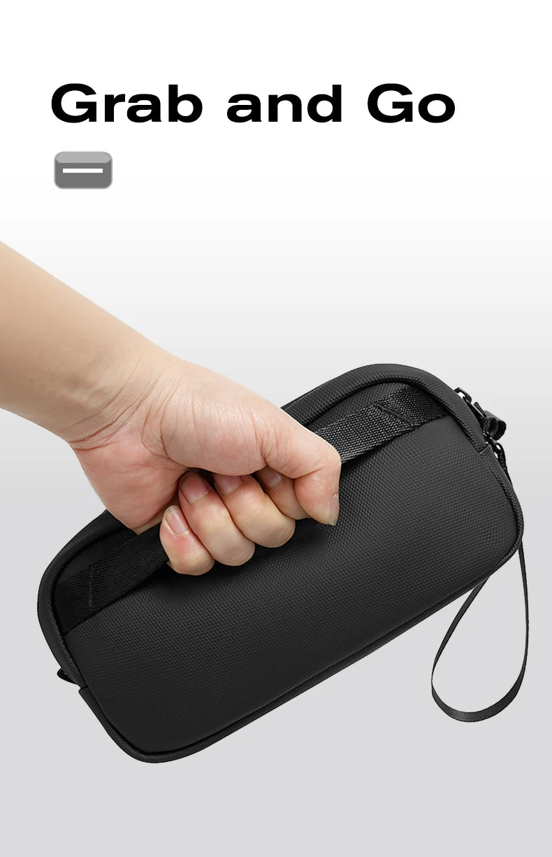 BANGE New Unisex Polyester Light Waterproof Digital USB Cable Storage Hand Bag, Electronics Travel Bag Organizer for Cable Case